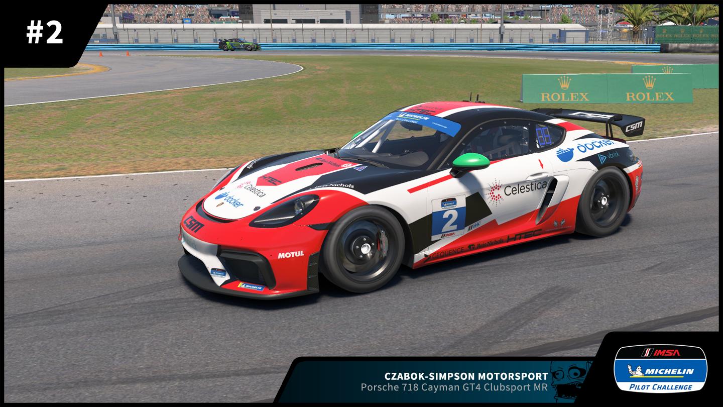 Preview of #2 Czabok Simpson Motorsport Porsche 718 GT4 RS CS 2025 IMSA Michelin Pilot Challenge by Zack W Gould