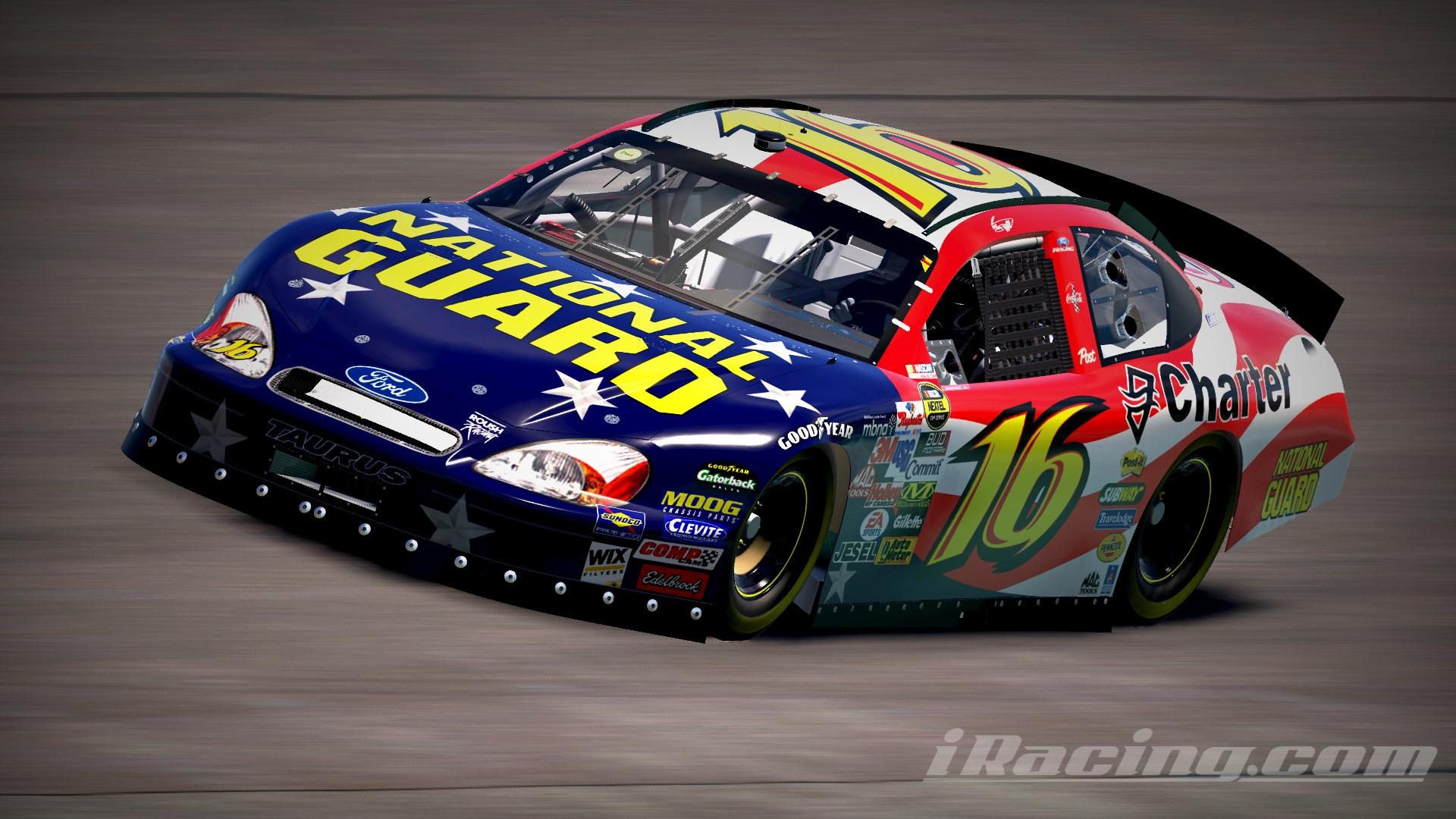 Preview of #16 Greg Biffle 2005 National Guard Charter Ford Taurus Sim Stamped Number by Christian Budd