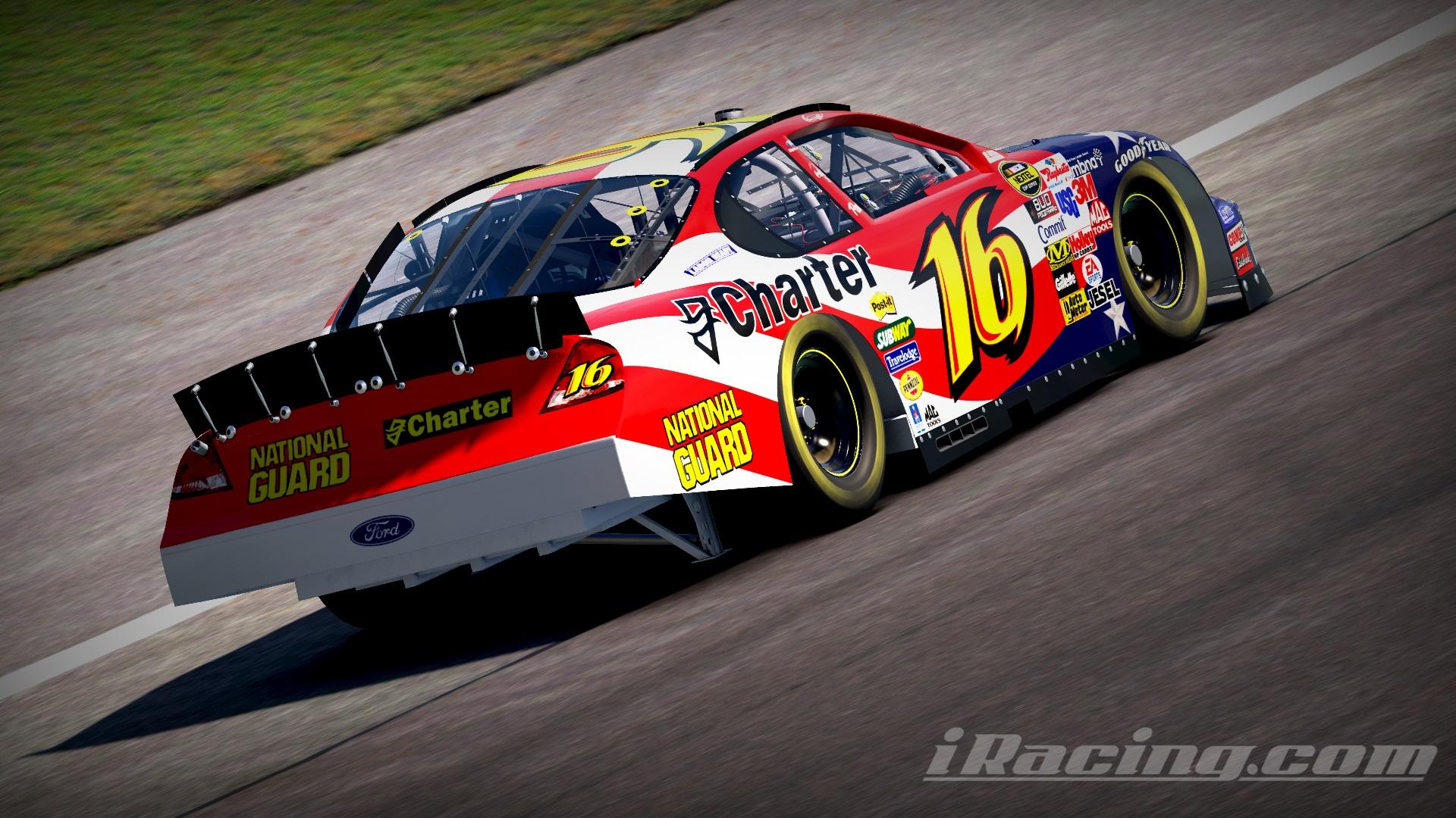 Preview of #16 Greg Biffle 2005 National Guard Charter Ford Taurus Sim Stamped Number by Christian Budd