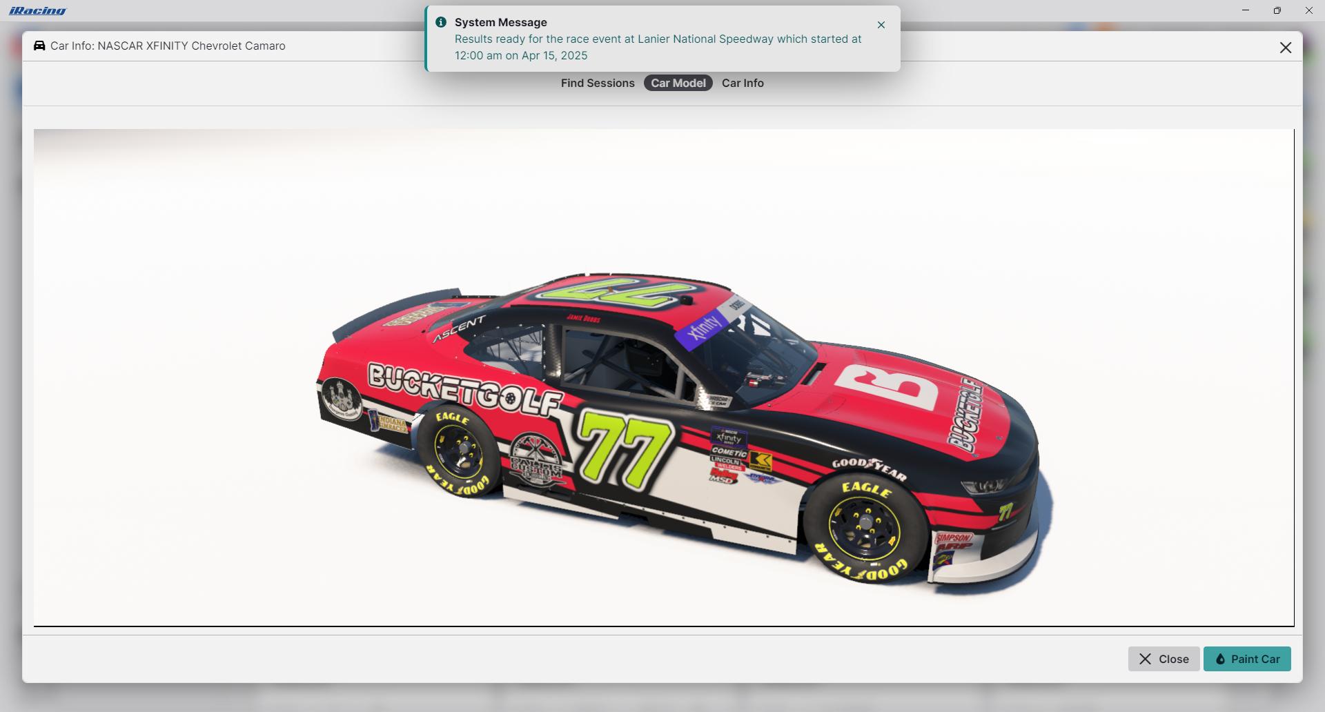 Preview of Bucketgolf NXS Camaro by Jamie Dobbs