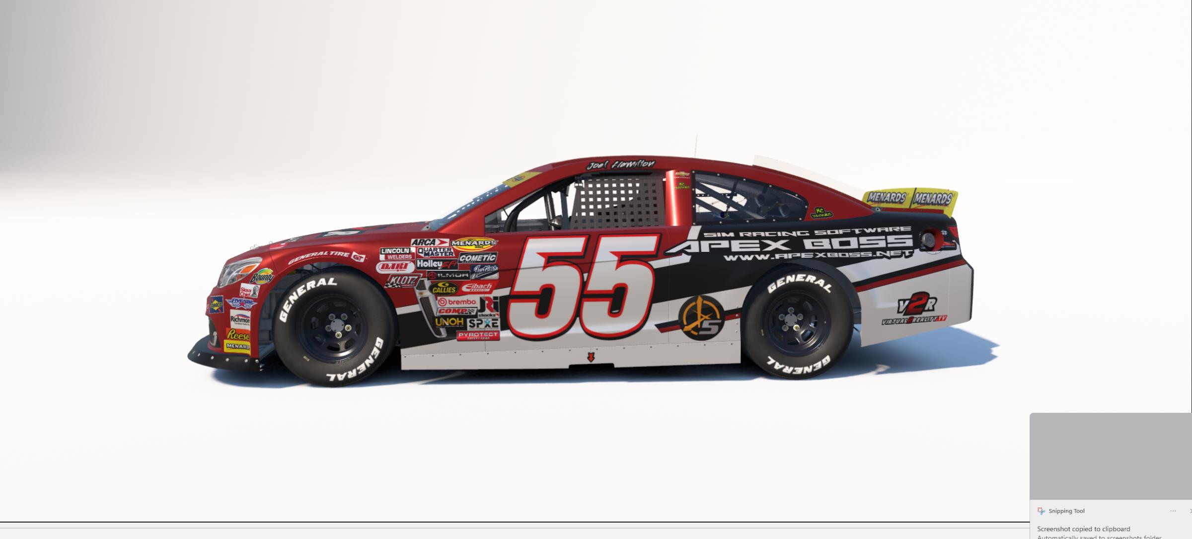 Preview of Virtual2Reality.tv/ ApexBoss.net Chevy SS ARCA by Joel H.