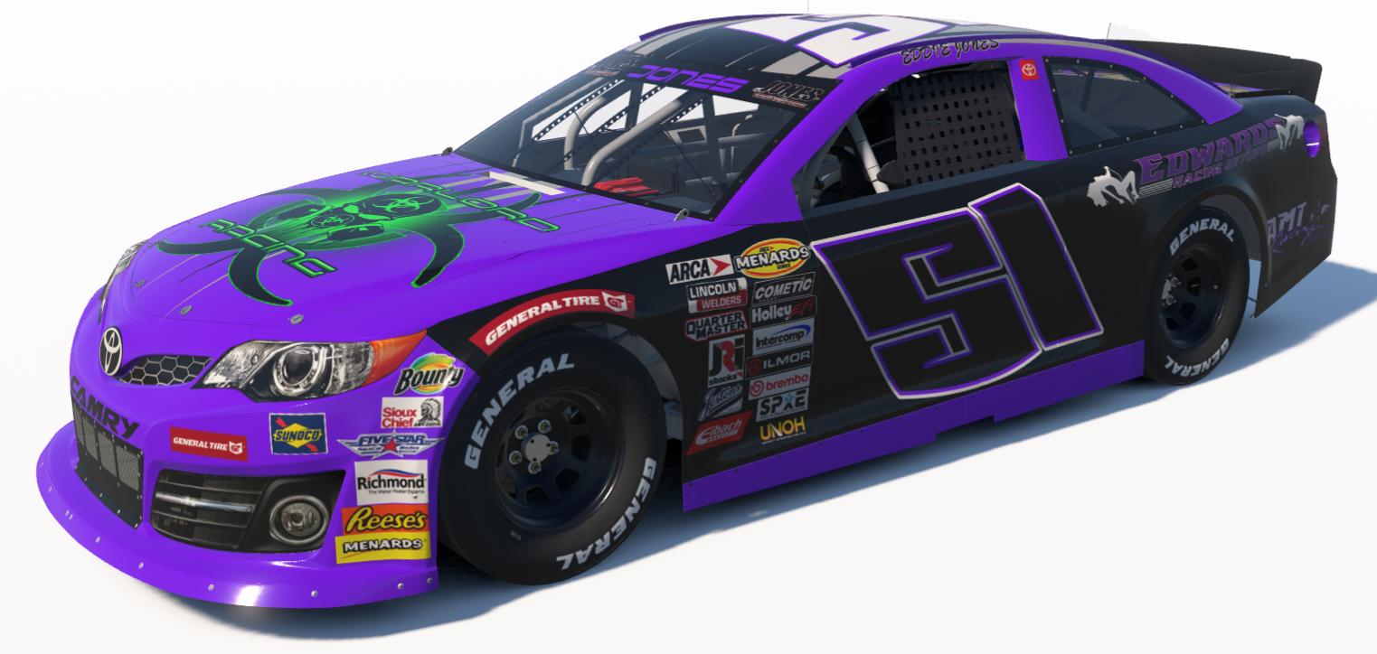 Preview of Eddie Jones Jr #51 JBSRL ARCA by Eddie Jones Jr
