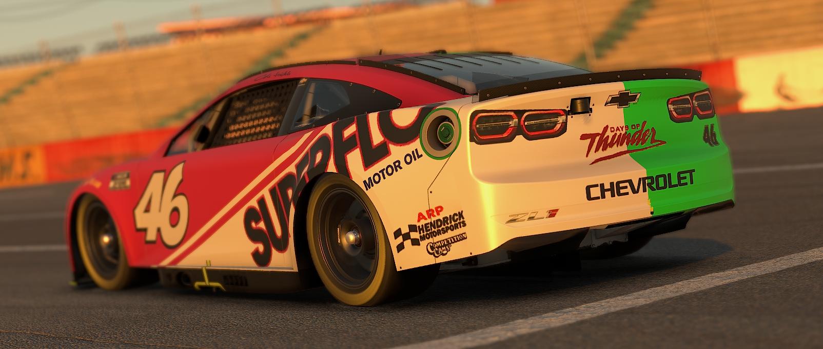 Preview of Days Of Thunder Split Car -- City Chevy/Superflo Motor Oils by Steven Ayers Jr