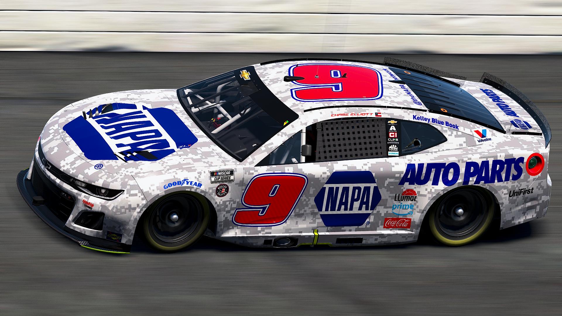 Preview of Chase Elliott 2025 Napa Auto Parts "Patriotic" by Diego A Acuna