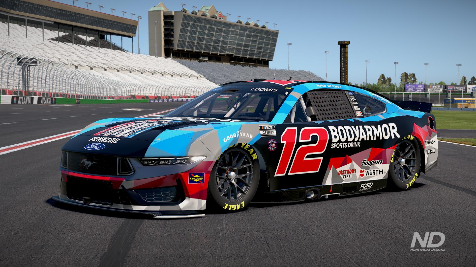 Preview of Ryan Blaney BodyArmor Chill 2025 Sim Stamped by Colton Loomis
