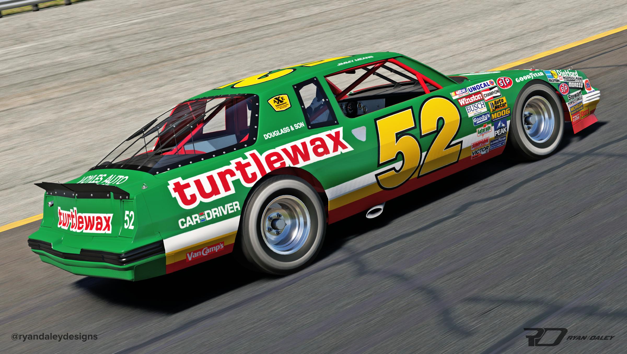 Preview of 1987 #52 Jimmy Means Turtle Wax Pontiac - Early Season With Numbers by Ryan Daley