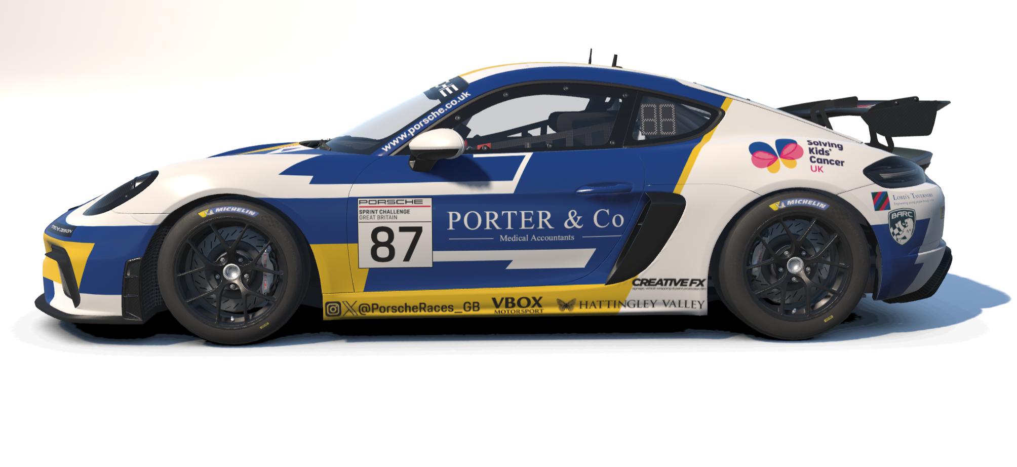 Team Parker Racing Car #87 Paul Porter - Porsche Sprint Challenge GB ...