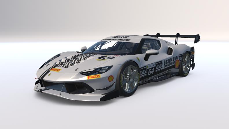 Preview of Ferrari 296 Challenge - frozen white barcode by Nils H.