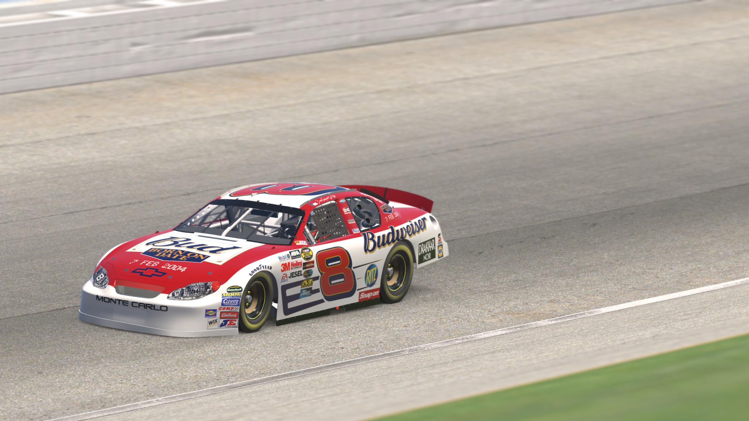 Preview of 2004 Dale Earnhardt, Jr. #8 Budweiser Born On Date [Budweiser Shootout] (Sim Stamped - Stockcar) by Tom W.