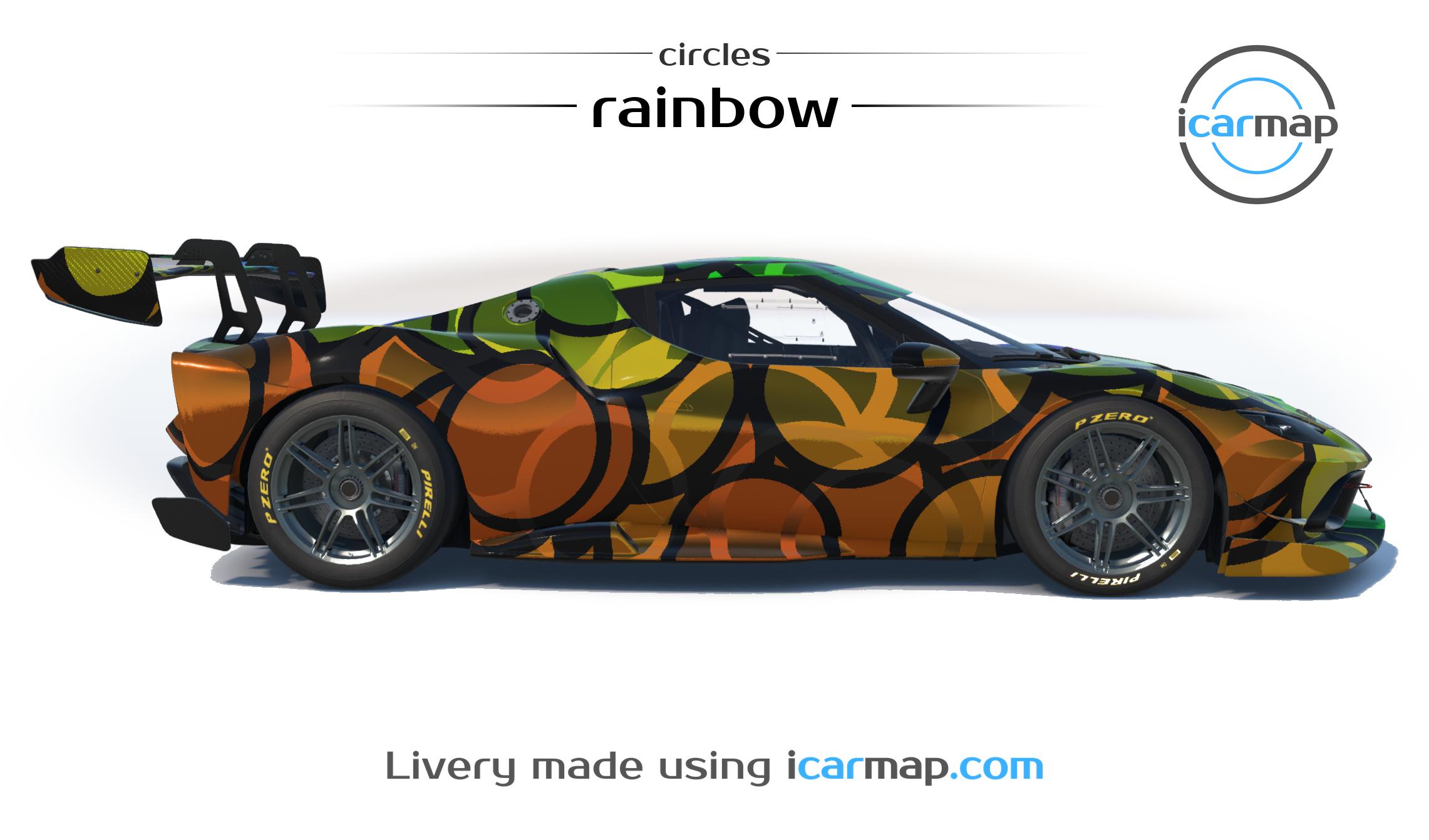 Preview of Circles - Rainbow (Ferrari 296 Challenge) by Will M.