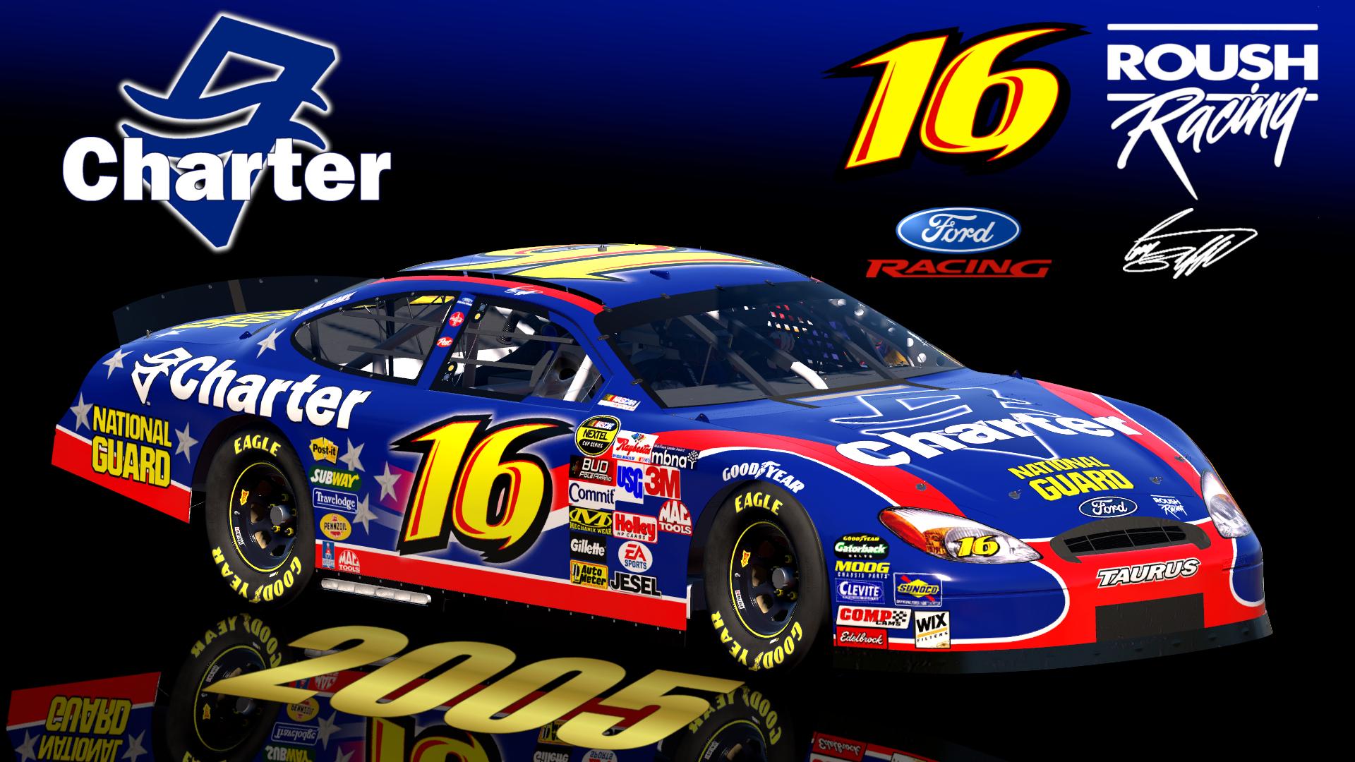 Preview of 2005 #16 Greg Biffle Charter v1 Ford Taurus Sim Stamped Number by Christian Budd