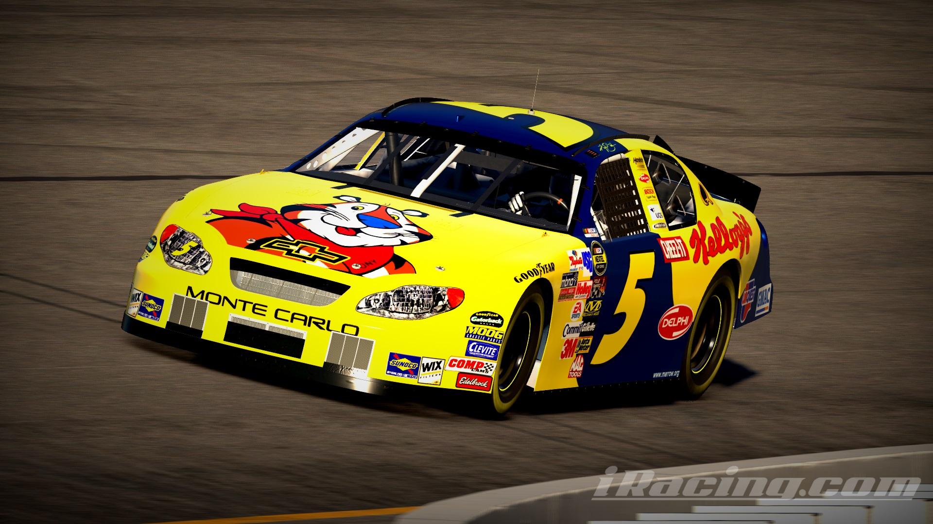 Preview of 2005 #5 Kyle Busch Kelloggs v2 Chevrolet Monte Carlo Sim Stamped Number by Christian Budd