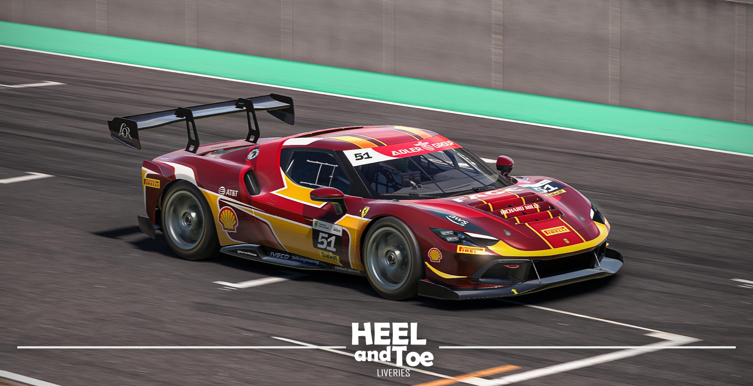 Preview of Ferrari 296 Challenge - Rosso Barchetta by Jai L.