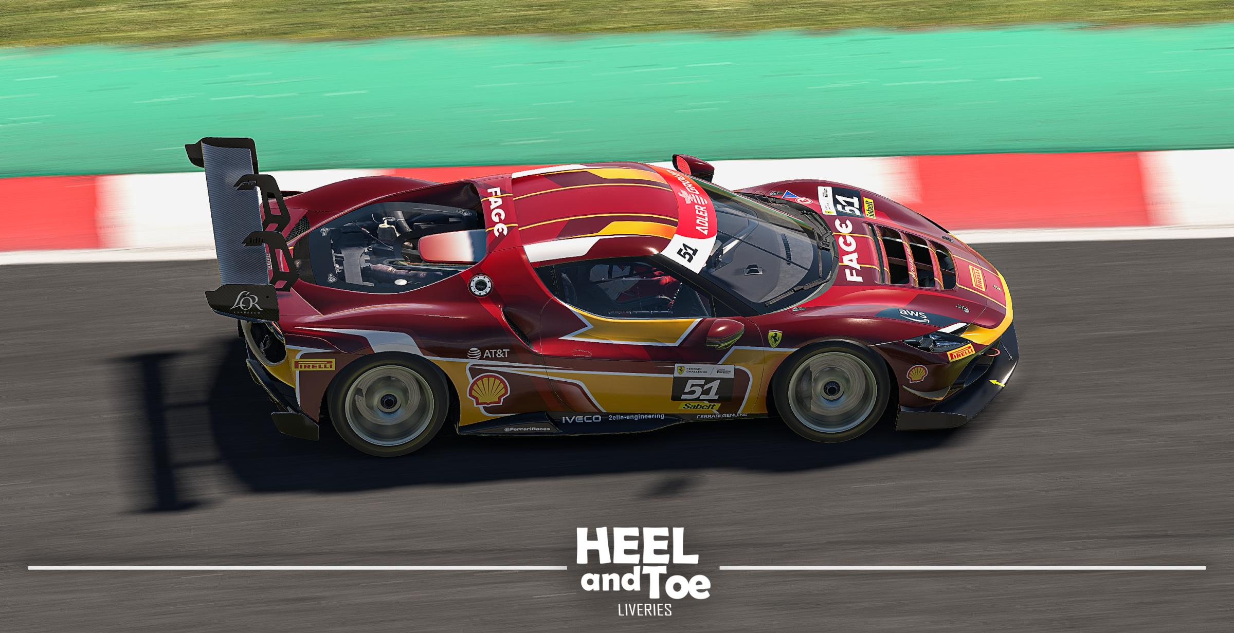 Preview of Ferrari 296 Challenge - Rosso Barchetta by Jai L.