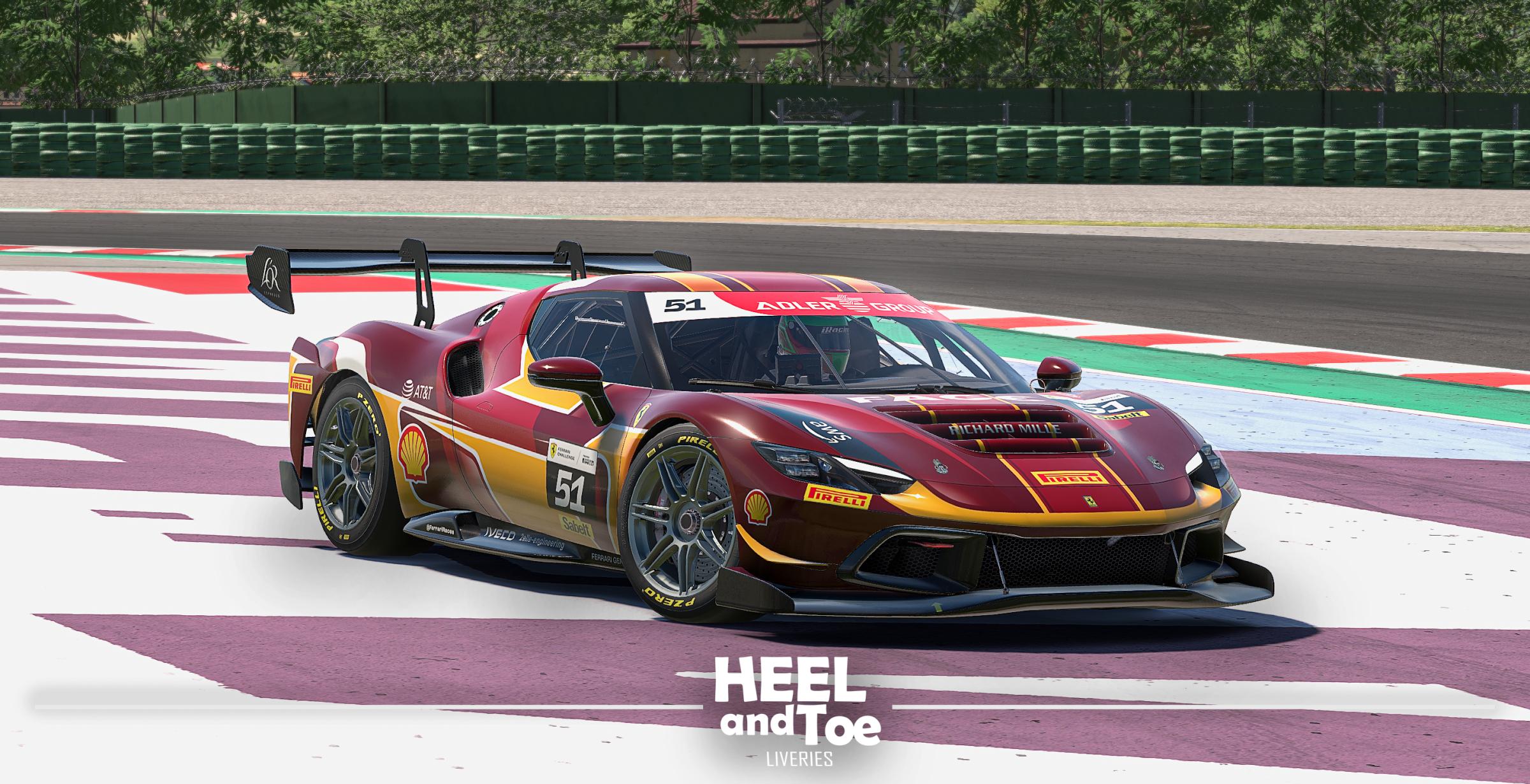 Preview of Ferrari 296 Challenge - Rosso Barchetta by Jai L.