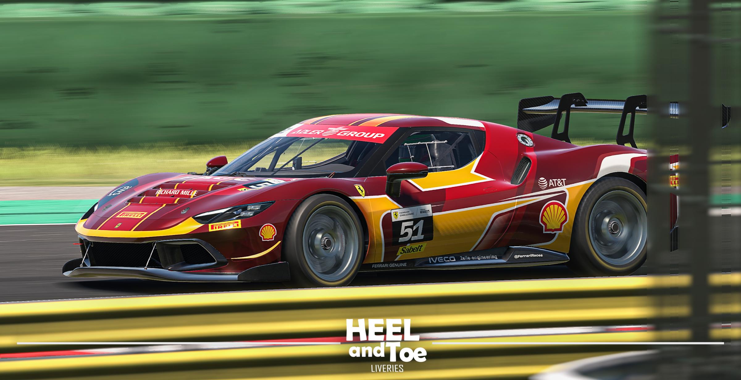 Preview of Ferrari 296 Challenge - Rosso Barchetta by Jai L.