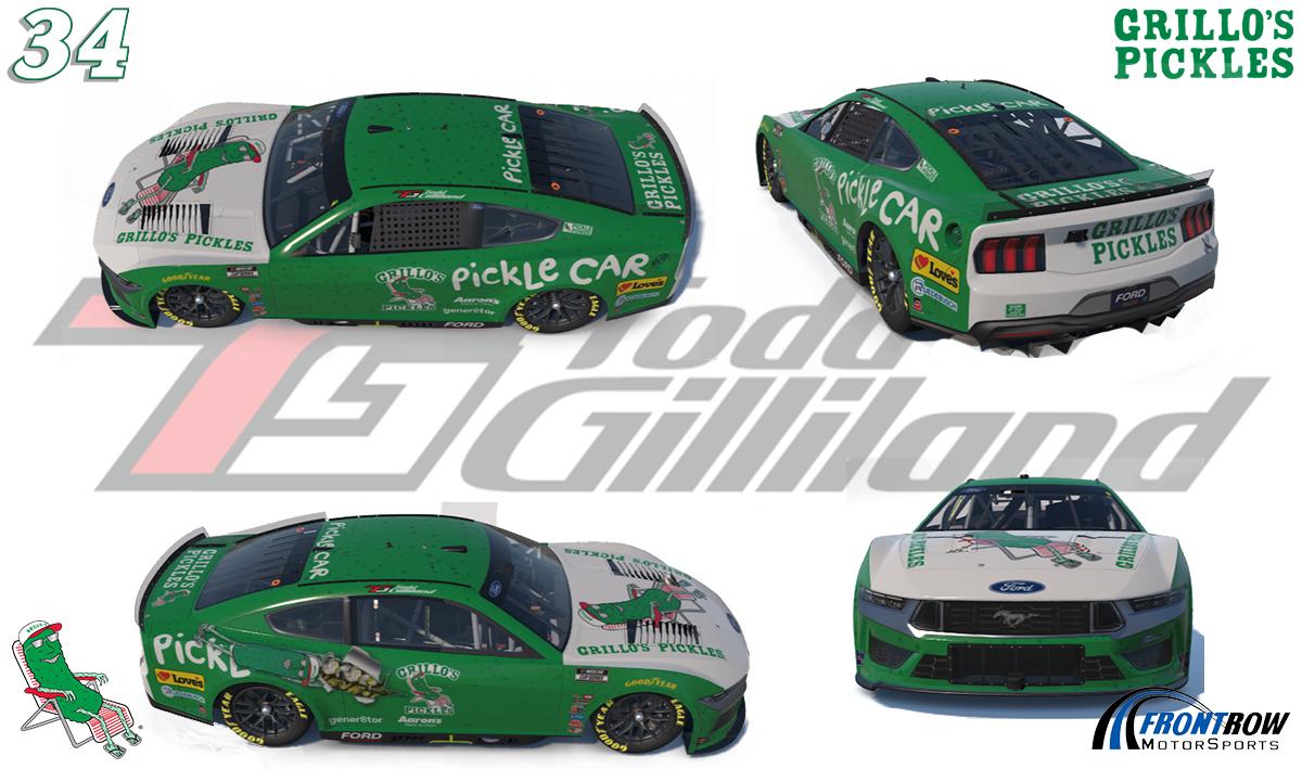 Preview of 2025 Todd Gilliland Grillos Pickles Pickle Car Sim-Stamped Number by Jethro Anthony