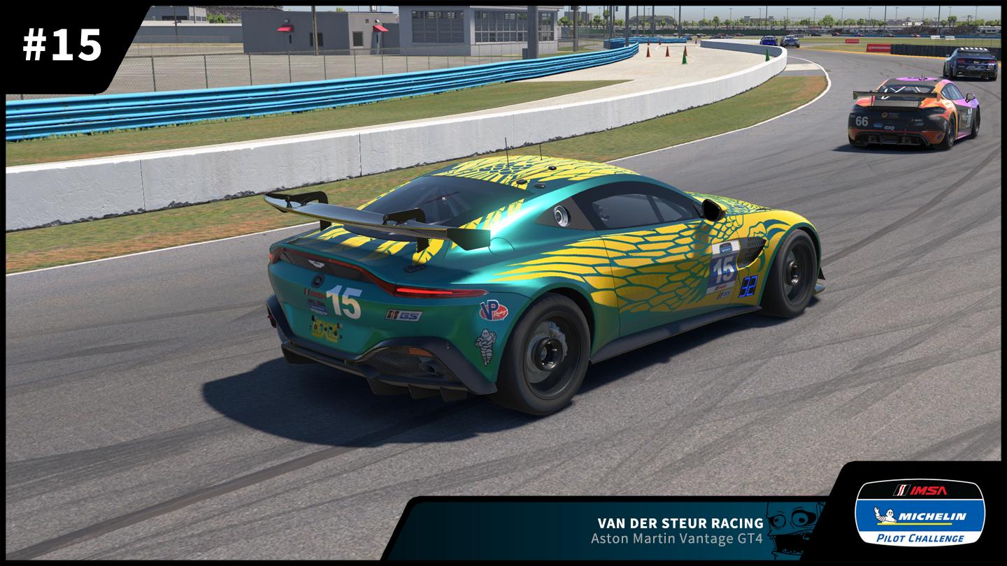 Preview of #15 Van Der Steur Racing Aston Martin Vantage GT4 2025 IMSA Michelin Pilot Challenge by Zack W Gould