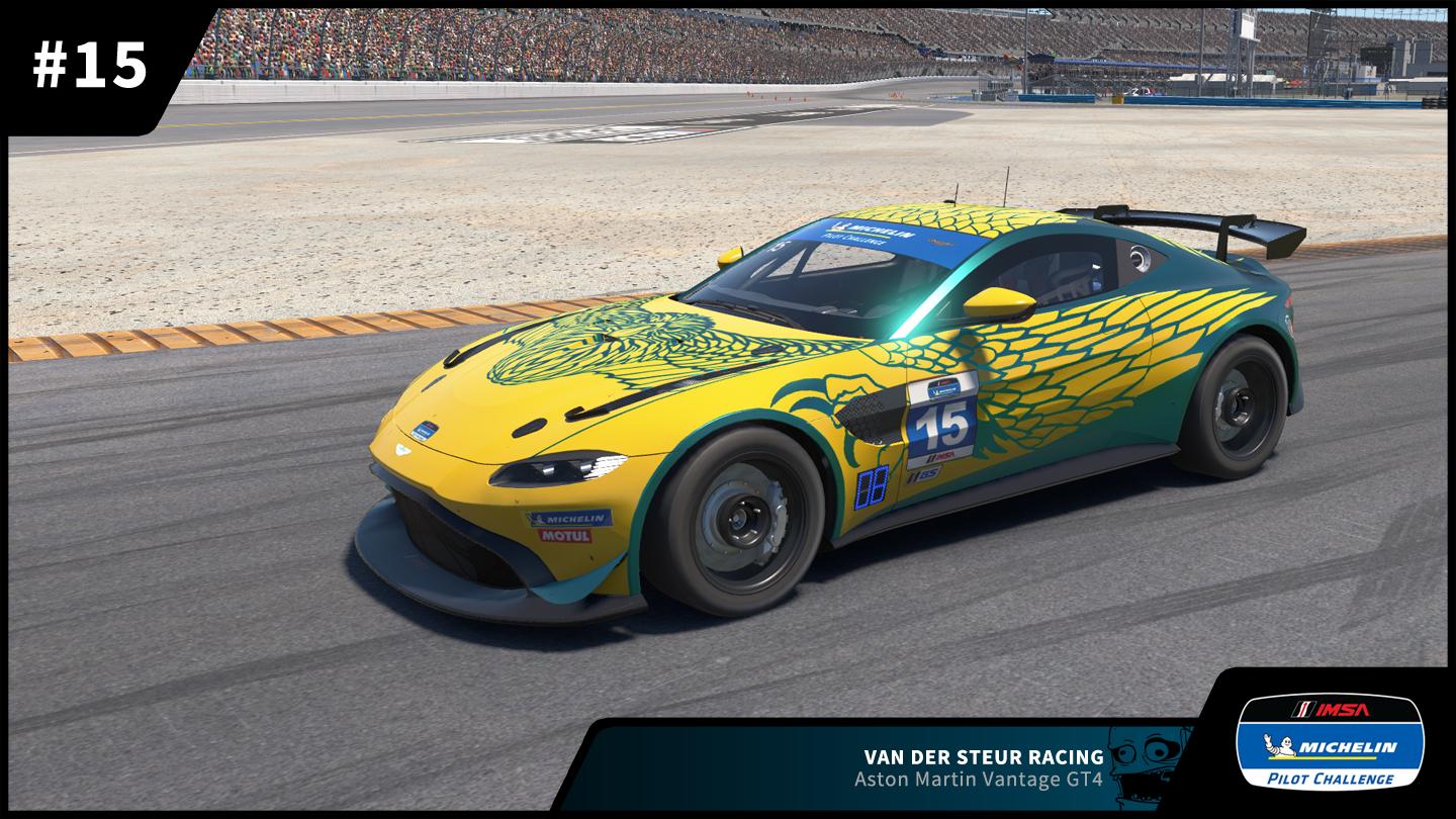 Preview of #15 Van Der Steur Racing Aston Martin Vantage GT4 2025 IMSA Michelin Pilot Challenge by Zack W Gould