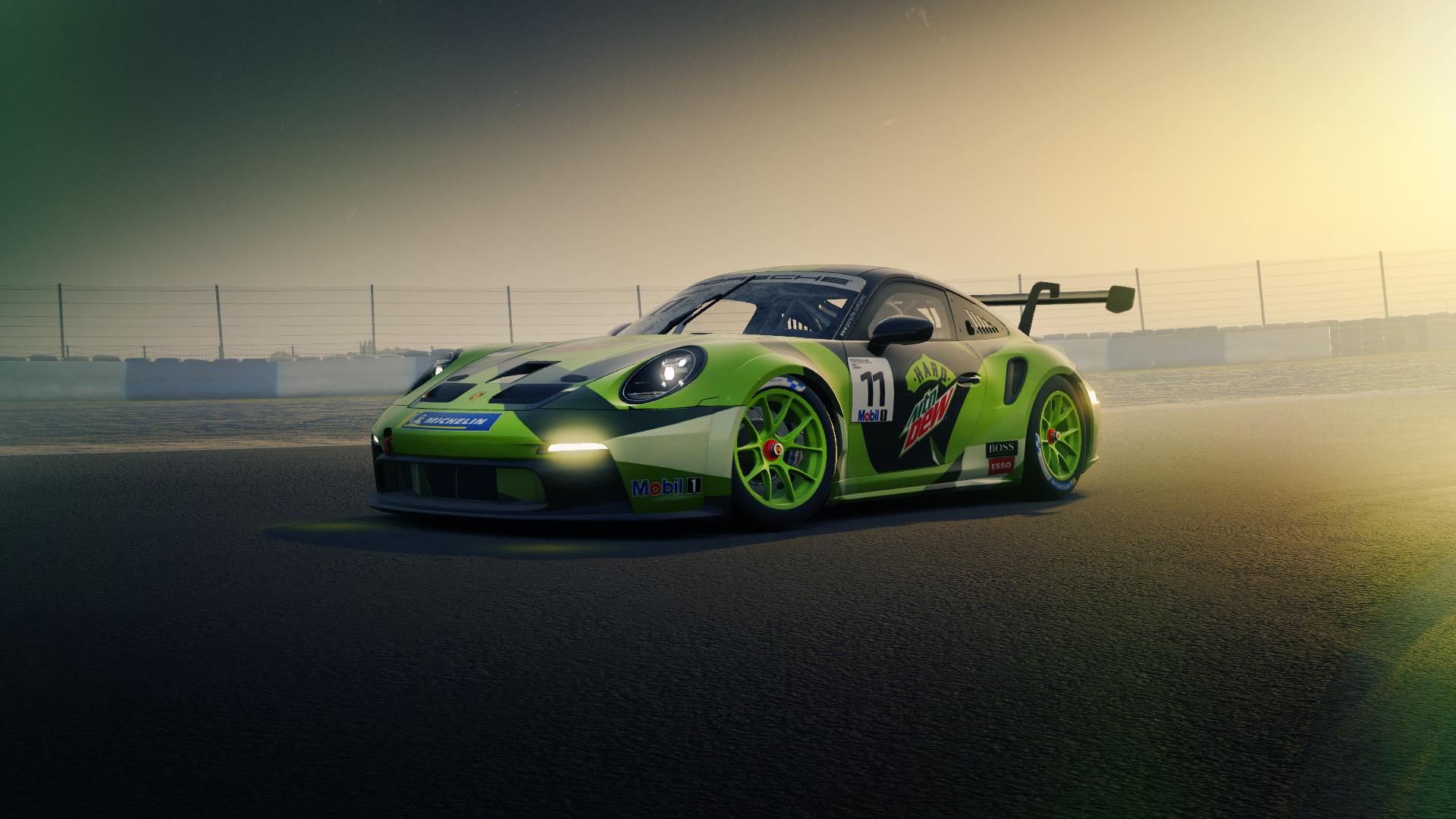 Preview of Porsche 992 Cup Mountain Dew Hard GREEN by Matthew Moscone