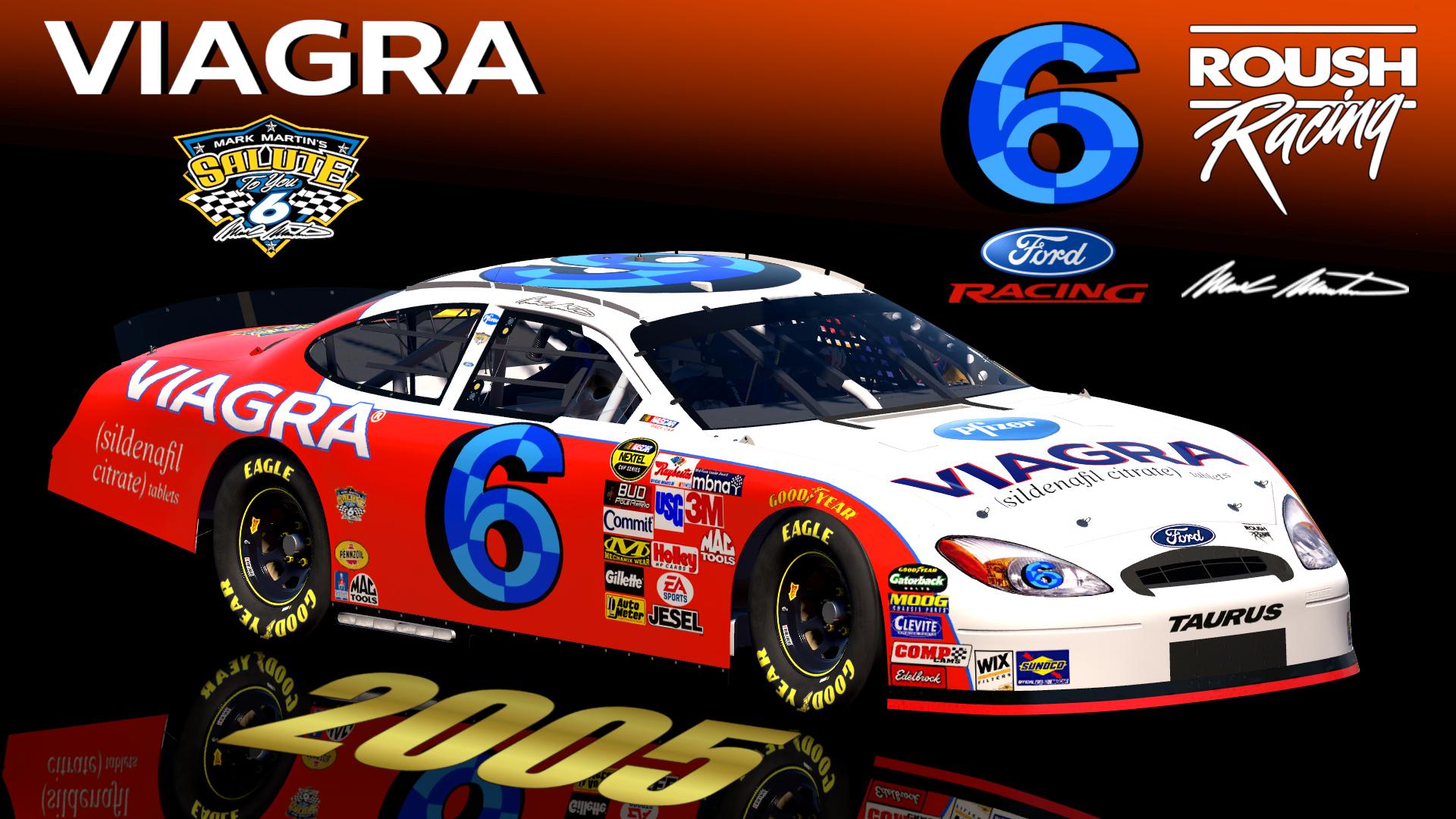 Preview of 2005 #6 Mark Martin Viagra Amsoil Ford Taurus Sim Stamped Number by Christian Budd