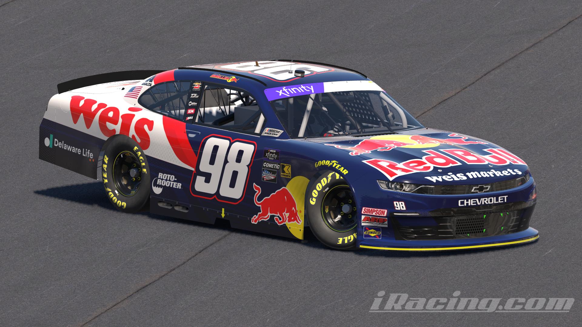 Preview of Xfinity Camaro 2025 Isaac Shelley RED BULL by Justin Sipes