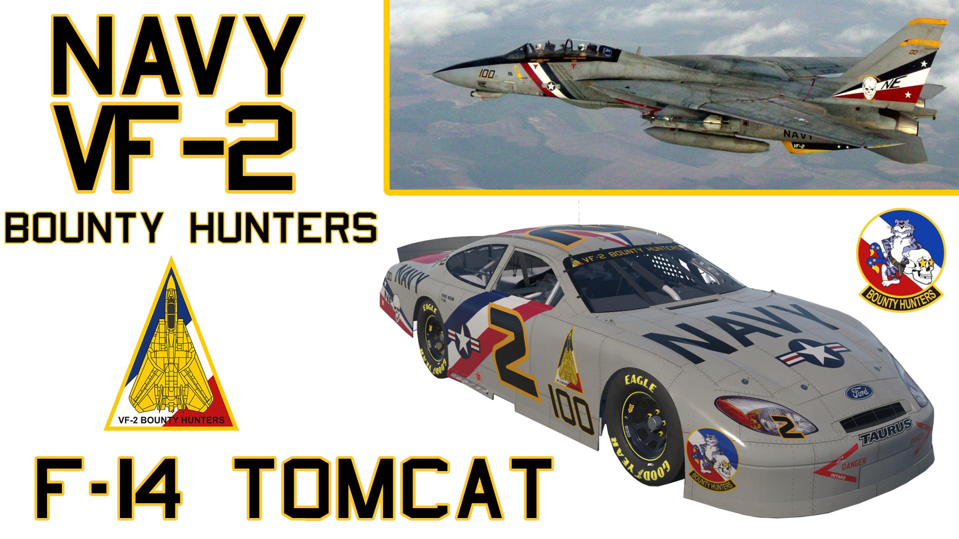 Preview of US Navy VF-2 Bounty Hunters F-14 Tomcat Fighter Jet  by Roland Johns
