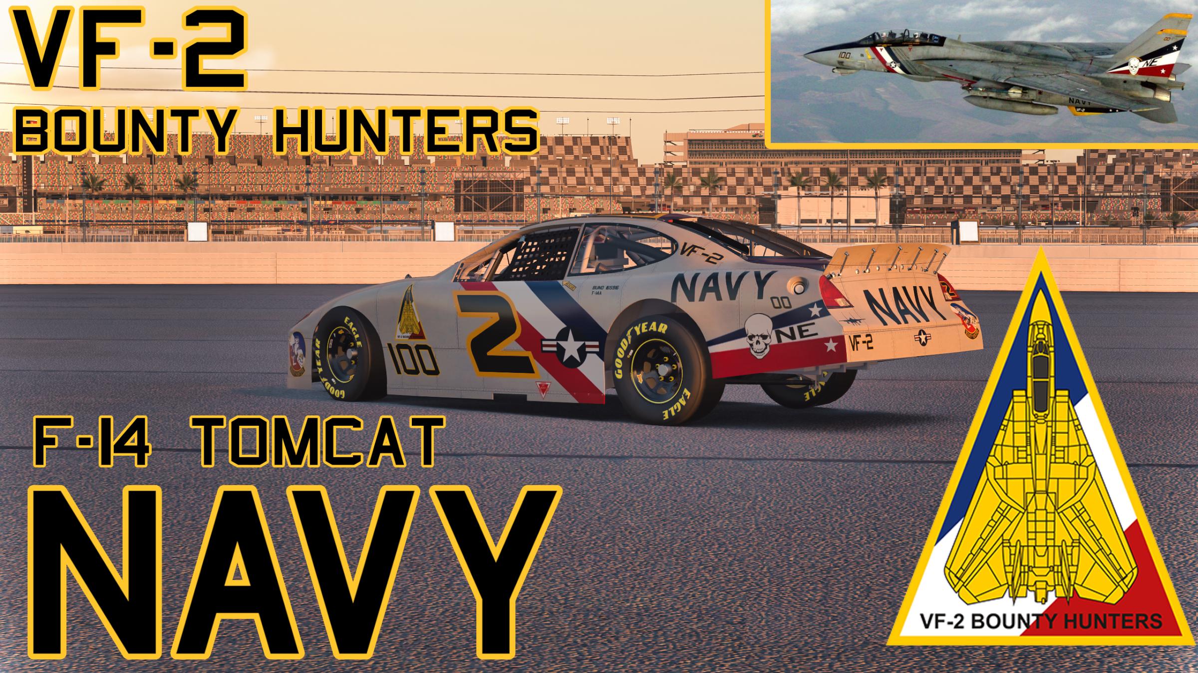 Preview of US Navy VF-2 Bounty Hunters F-14 Tomcat Fighter Jet  by Roland Johns