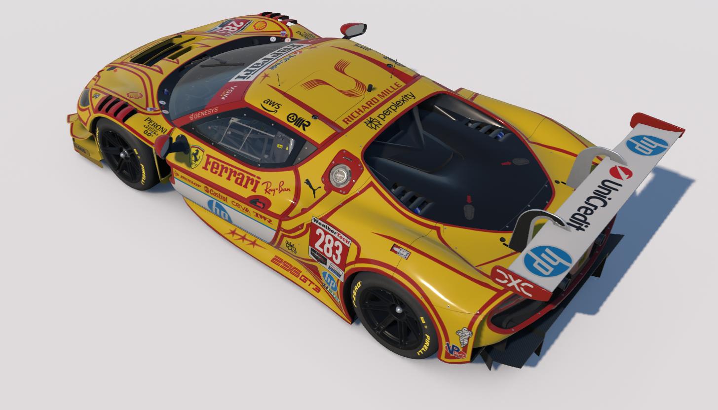 Preview of Yellow Hamilton Tribute Ferrari 296 GT3 by Warren M.