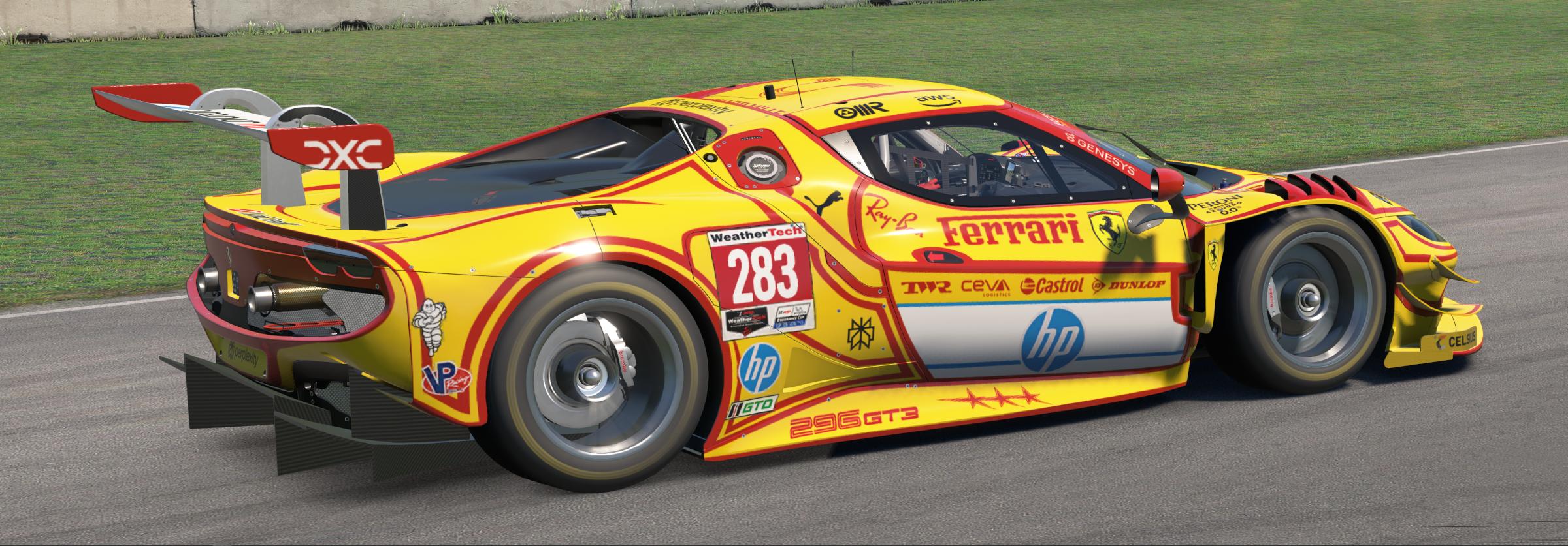 Preview of Yellow Hamilton Tribute Ferrari 296 GT3 by Warren M.