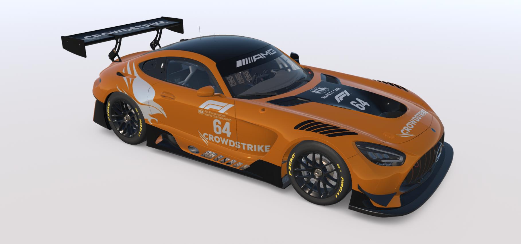 Preview of F1 Mercedes Crowdstrike Safety Car Sunset Beam Orange Edition by Kirill Osintsev