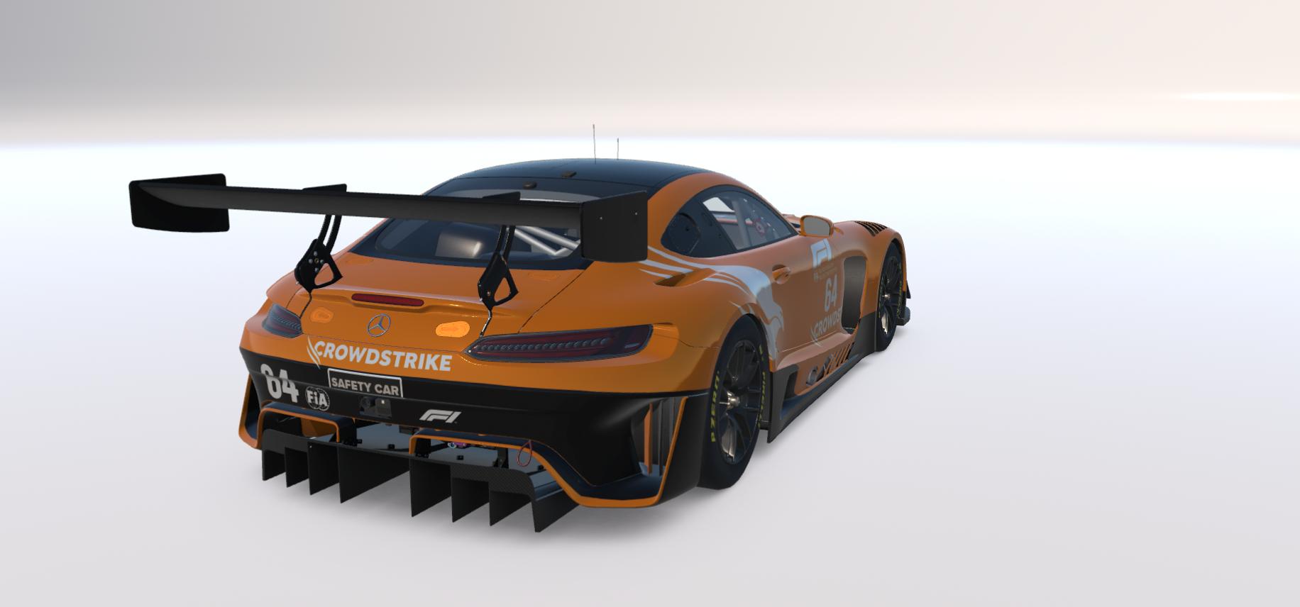 Preview of F1 Mercedes Crowdstrike Safety Car Sunset Beam Orange Edition by Kirill Osintsev