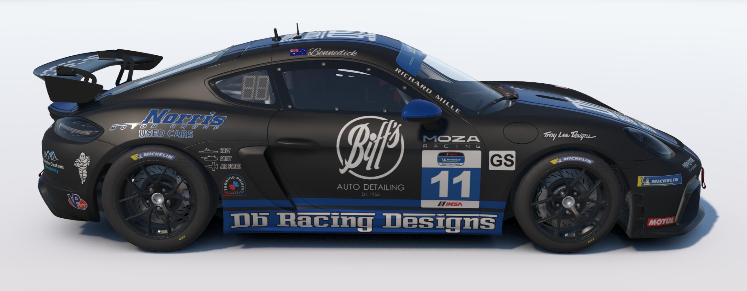 Preview of DB Racing Designs/Biffs Auto Detailing Porsche 718 Cayman GT4 by Drew Bennedick