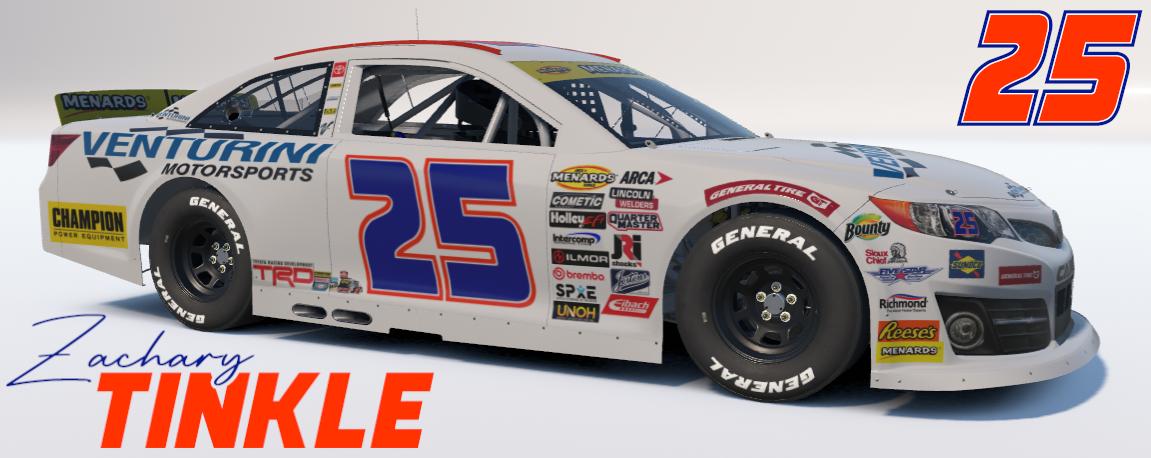 Preview of Venturini Motorsports #25 retro/throwback concept (Orange roof numbers) by Zachary Tinkle