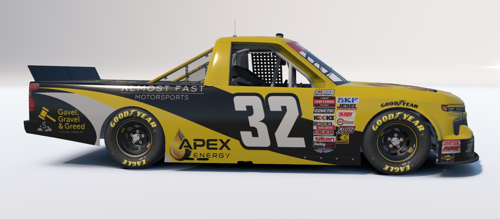 Preview of Almost Fast Motorsports Black/Yellow - Apex Energy Sponsorship by Adam Doll