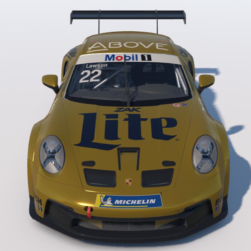 Preview of 50th Anniversary Miller Lite Golden Porsche 911 GT3 Cup (992) by Ronald Lawson2