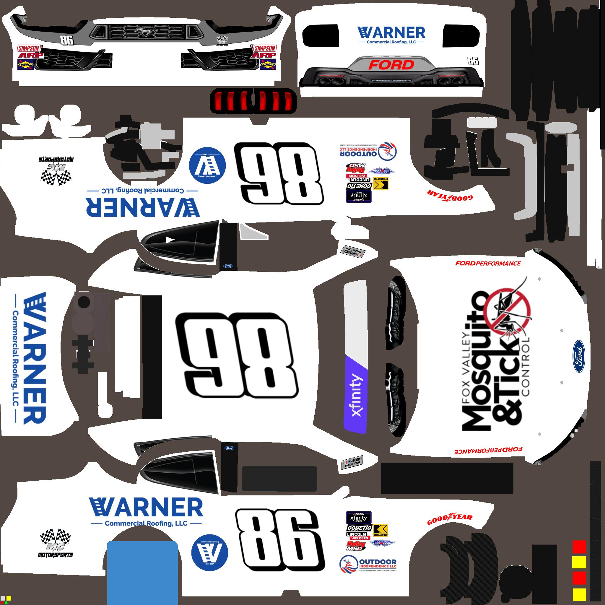 Preview of #86 FVMT Xfinity Ford by Marty Cmejla