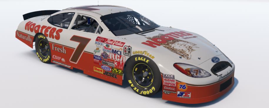 Preview of Alan Kulwicki Hooters Thunderbird Sim Stamped by Walker McAnulty2