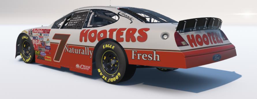 Preview of Alan Kulwicki Hooters Thunderbird Sim Stamped by Walker McAnulty2