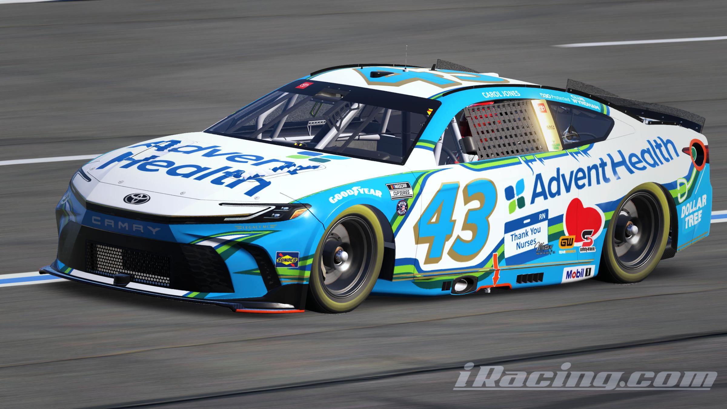 Preview of Erik Jones 2025 Advent Health Kansas (Sim #) by Gary P.