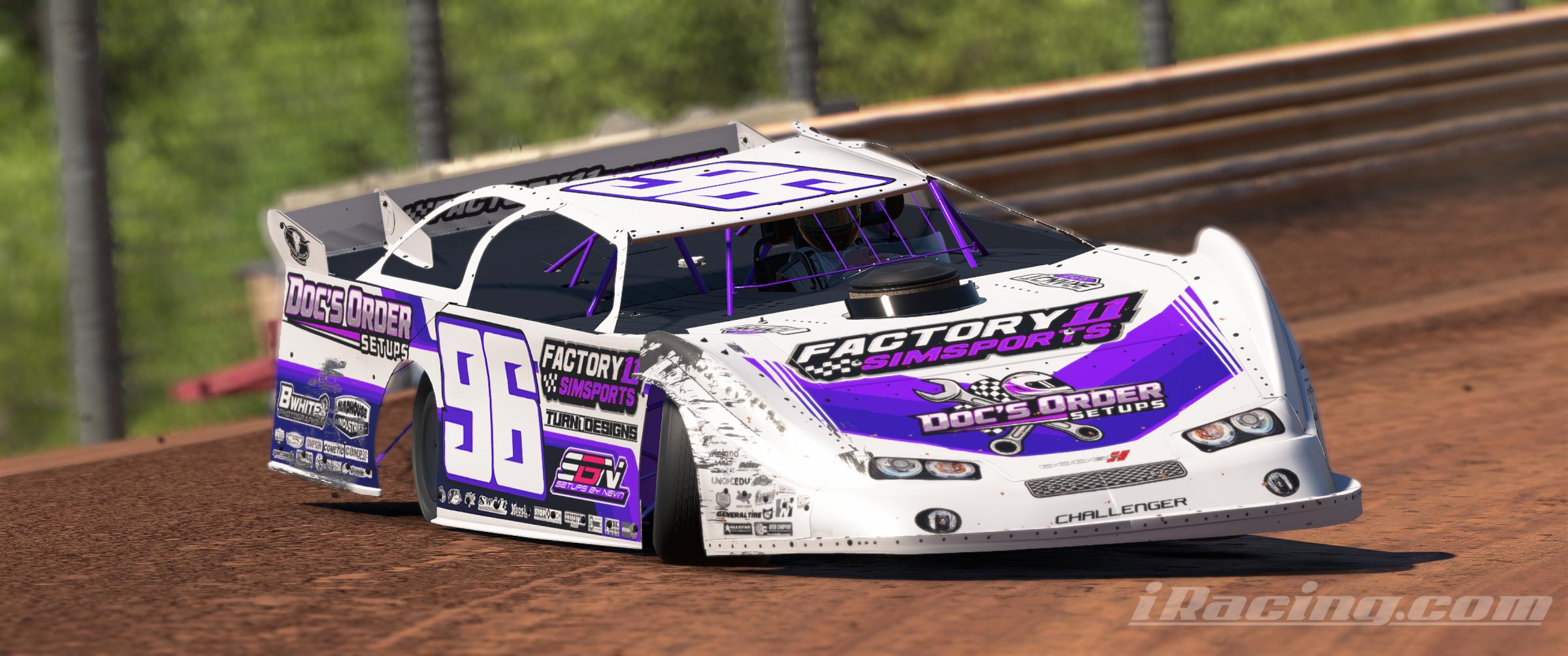 Preview of Dr. Robert Breneman #96 Factory 11 Sim Sports Dirt Late Model by Jon Gutekunst