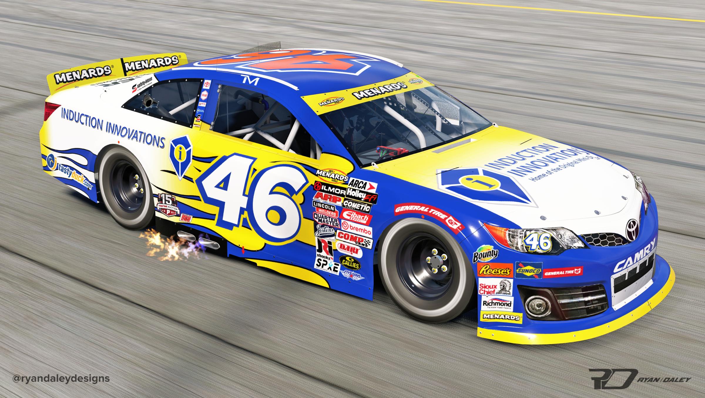 Preview of Official 2025 #46 Thad Moffitt Induction Innovations ARCA With Numbers by Ryan Daley