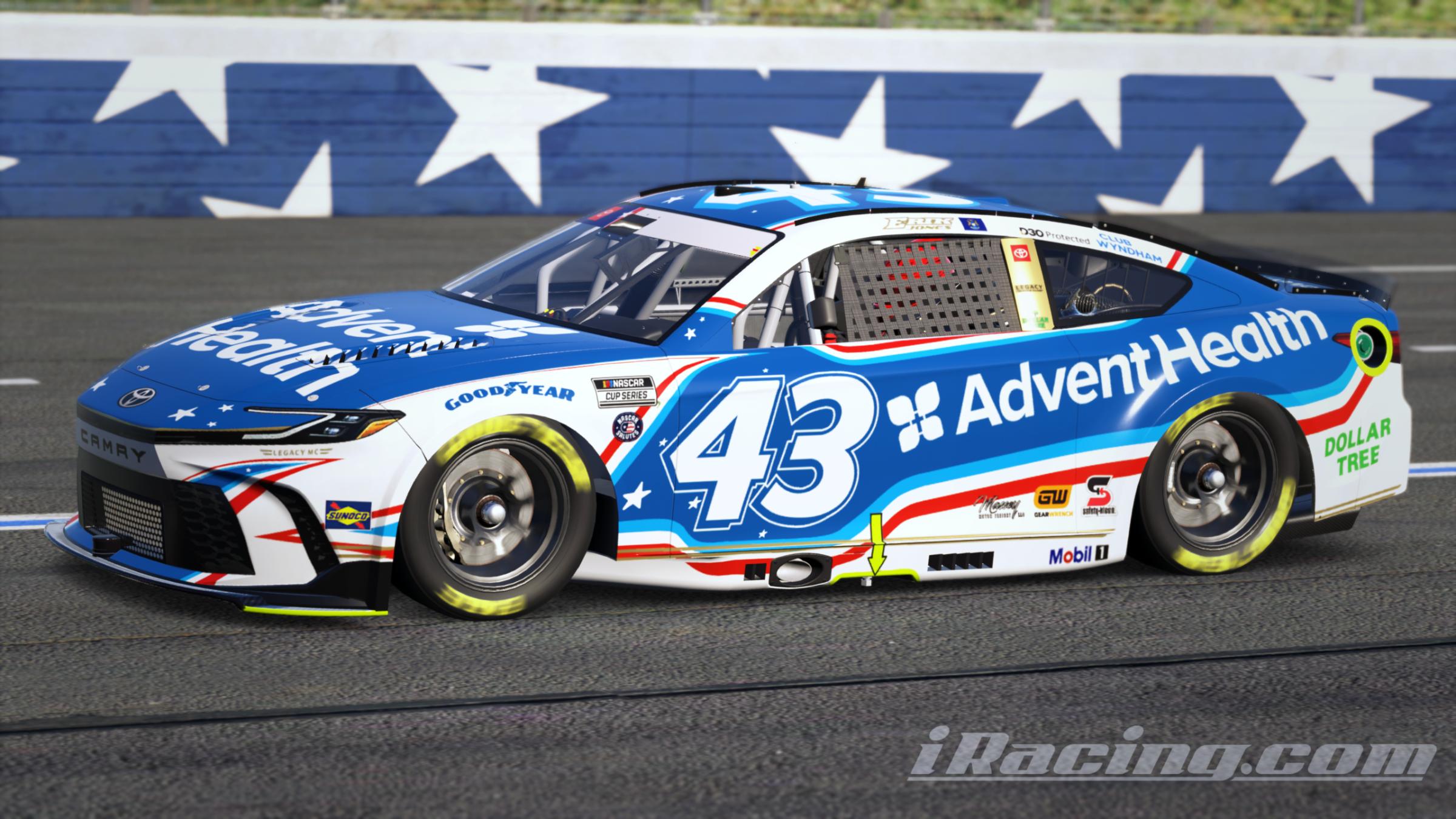 Preview of Erik Jones 2025 Advent Health Patriotic (Sim #) by Gary P.