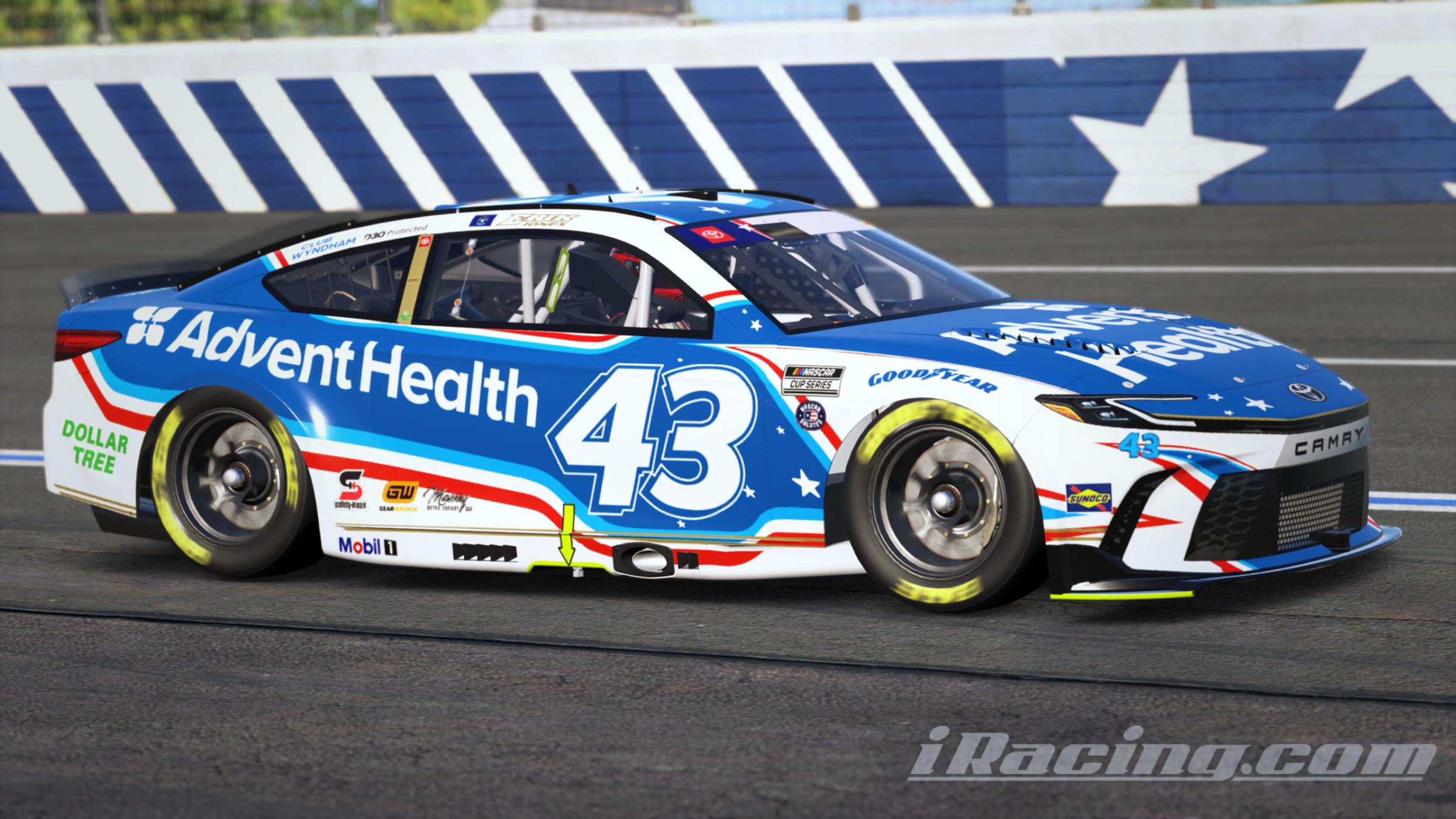 Preview of Erik Jones 2025 Advent Health Patriotic (Sim #) by Gary P.