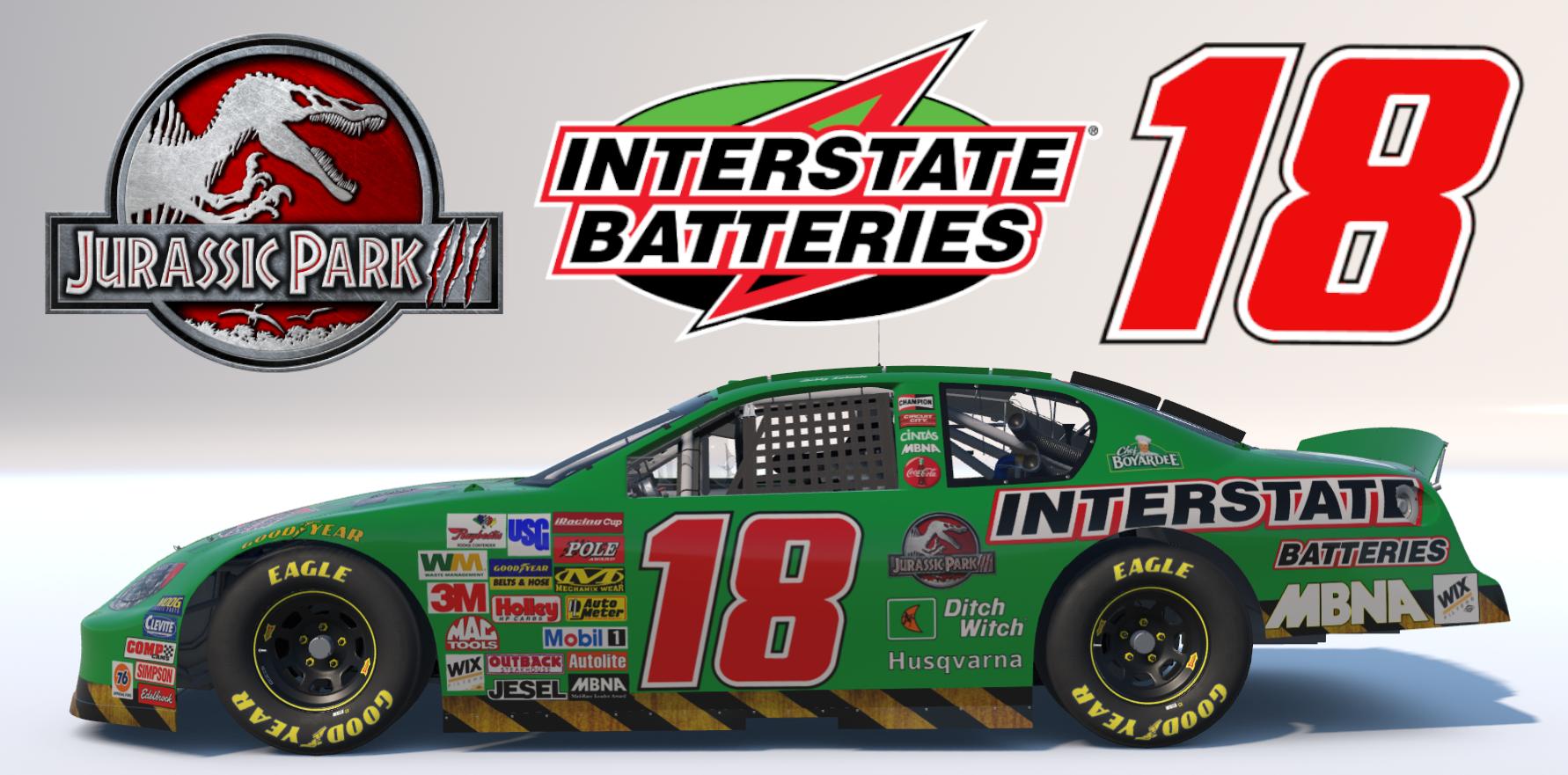 Preview of Bobby Labonte 2002 Jurassic Park 3 Custom Number by Kyle Cleveland