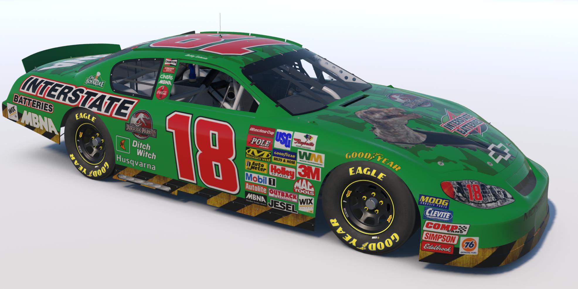 Preview of Bobby Labonte 2002 Jurassic Park 3 Custom Number by Kyle Cleveland