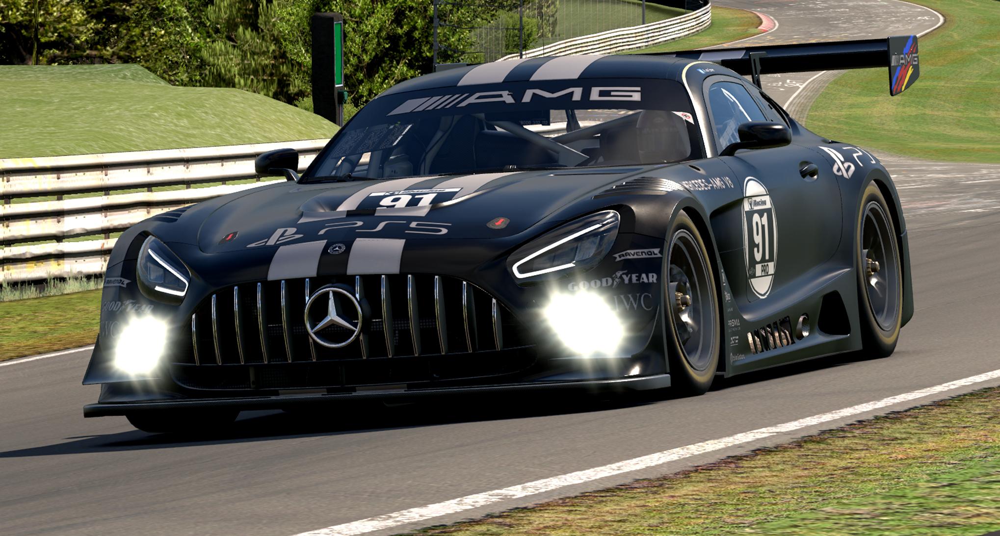 Preview of #91 Playstation 5 "Viper" Black / Metallic Silver AMG GT3 by Abigail von Exner