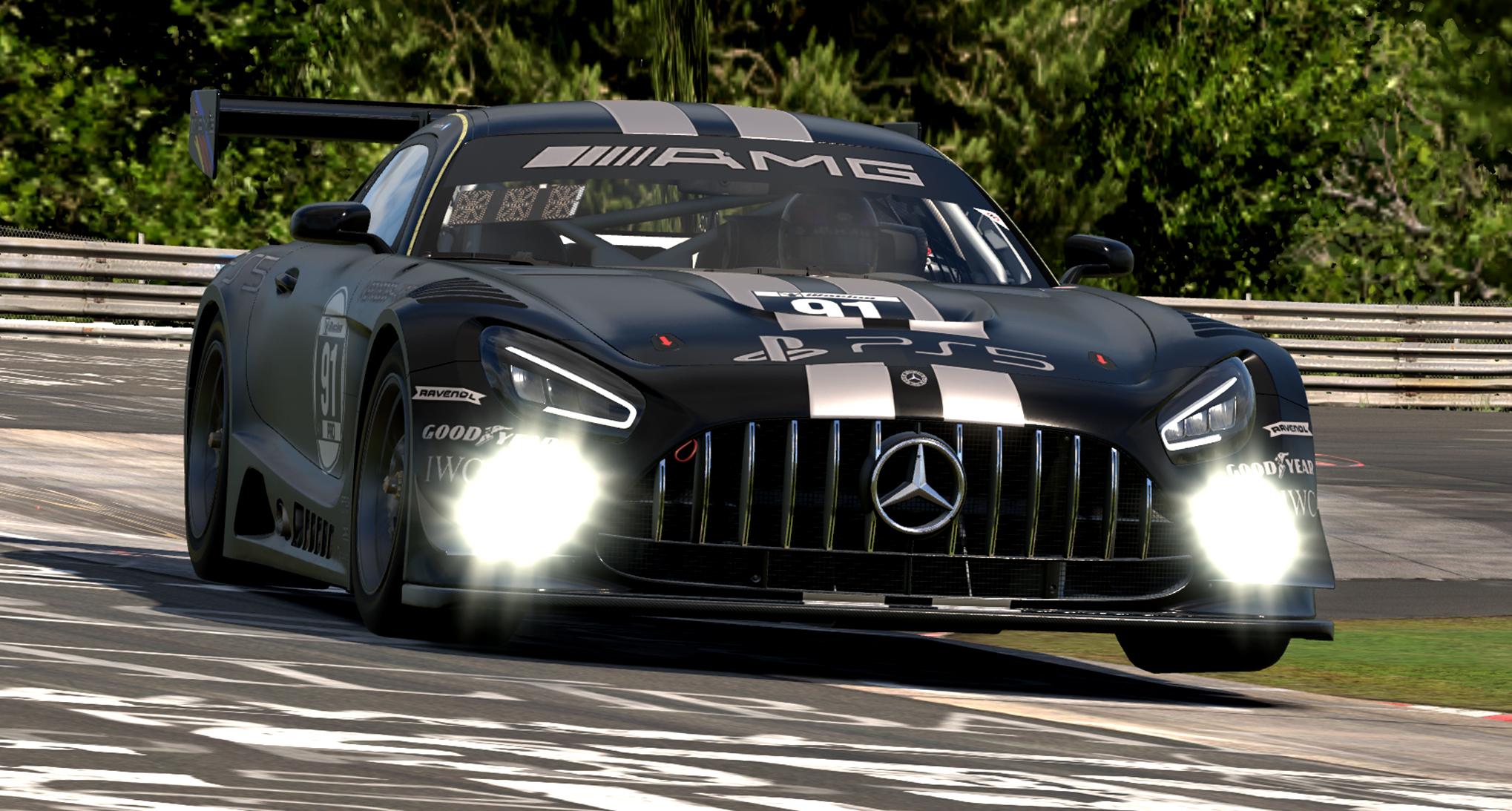 Preview of #91 Playstation 5 "Viper" Black / Metallic Silver AMG GT3 by Abigail von Exner