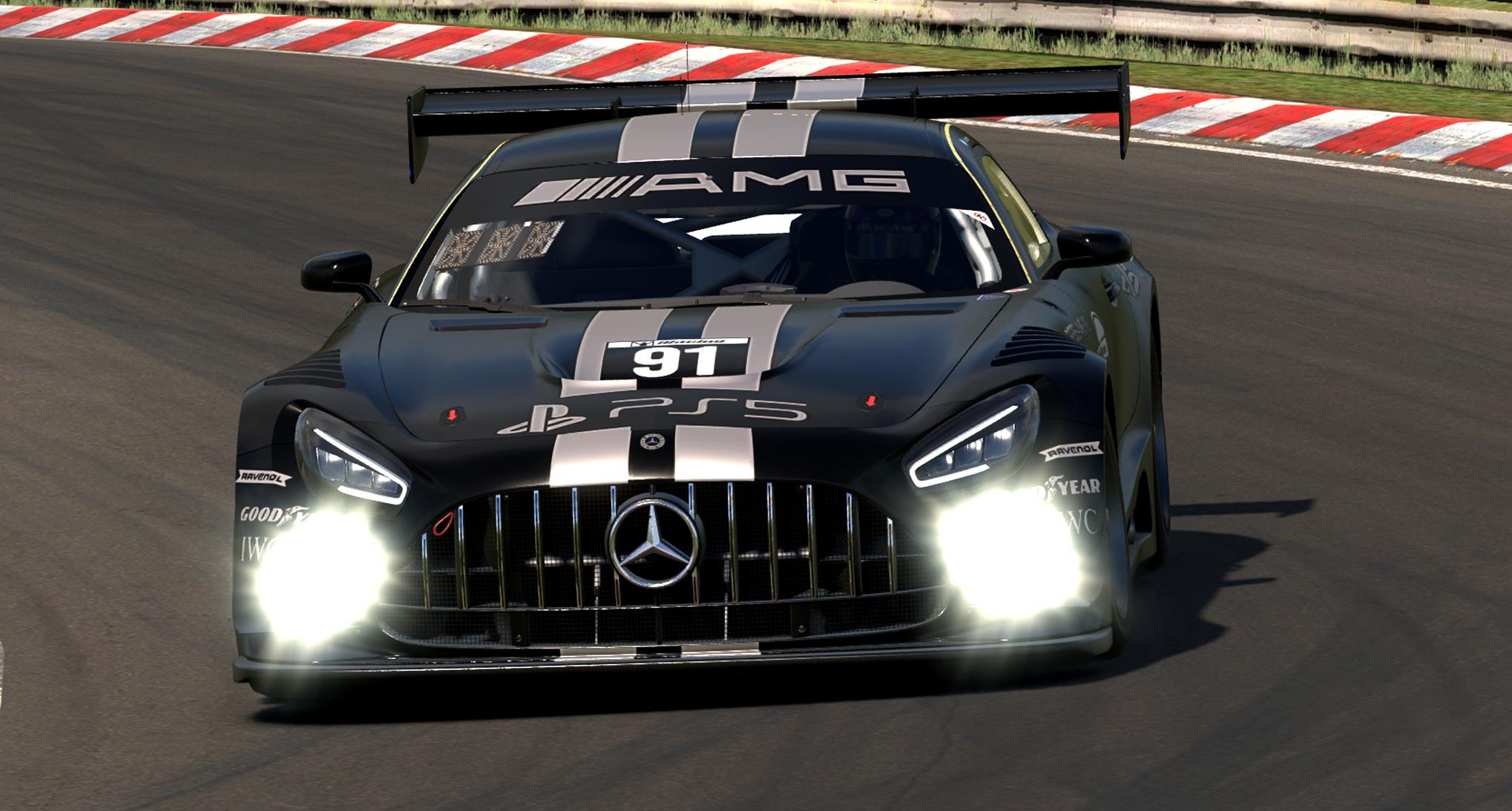 Preview of #91 Playstation 5 "Viper" Black / Metallic Silver AMG GT3 by Abigail von Exner
