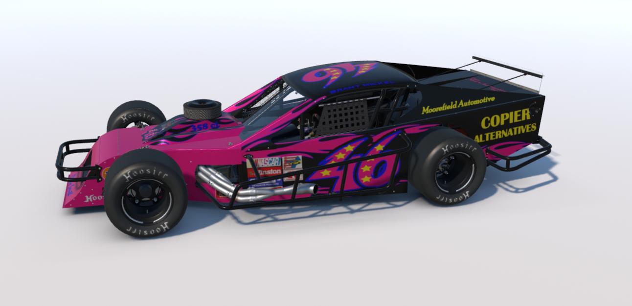 Preview of 46 pink black blue Flames Modified gary throwback by Brant Mickel
